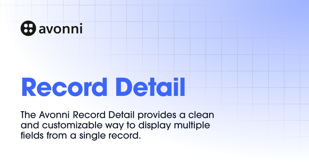 Record Detail | Documentation Hub